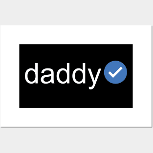 Verified Daddy (White Text) Posters and Art